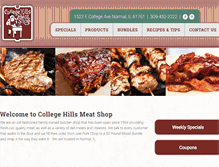Tablet Screenshot of collegehillsmeatshop.com